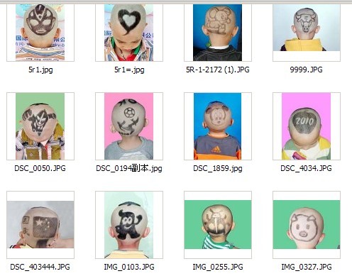 儿童艺术理发模板